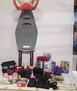 lot 153 image: Exercise weights, videos and equipment