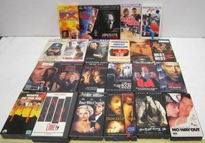 lot 152 image: R rated movies on VHS