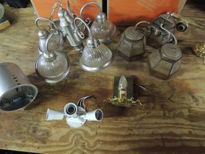 lot 503 image: Light Fixtures- Chandelier, porch, outside motion all types