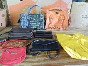 lot 571 image: Purse lot-Amelie yellow, orange beaded, black beaded 2 Corinthians 129 carious other bags x 4