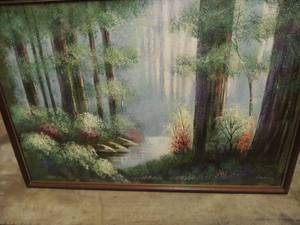 lot 602 image: Very large painting  by Andtheu 63x43