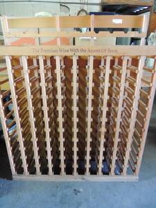 lot 543 image: Premier Wooden Wine Rack holds 120 wine bottles 50H,10deep,41 length