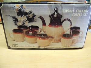 lot 660 image: 11 piece ceramic coffee set new in original box