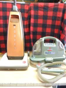 lot 549 image: Hoover dial a matic vacuum     Bissell spotbOt handheld CLEANER  also suctions water