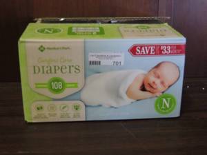 lot 701 image: Partly used 5 diapers  missing  comfort care diapers