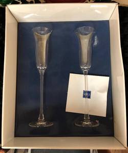lot 85 image: Mikasa Crystal Champane Flutes