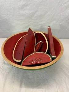 lot 113 image: Decorative Watermelon Bowls