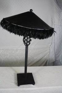 lot 6 image: Black Feather Lamp