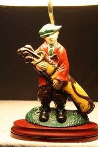 lot 7 image: Vintage Golfer Lamp