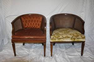lot 30 image: mid Century Barrell Chairs