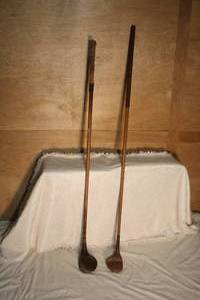 lot 51 image: Vintage golf clubs