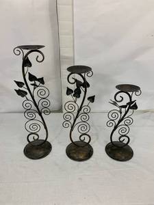 lot 15 image: metal candle holders