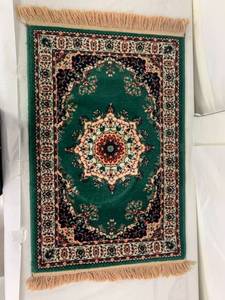lot 50 image: Green multi area rug