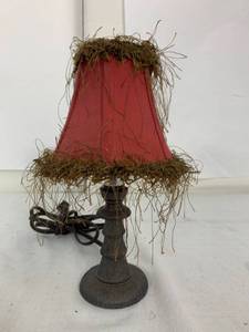 lot 56 image: Small decorative red lamp