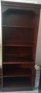 lot 3 image: HOOKER FURNITURE TALL BOOKCASE - CHERRY (30 W x 14 D x 76 H)