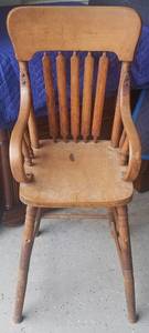 lot 9 image: ANTIQUE CHILD  HIGH CHAIR (14 W x 13 D x 38 H)