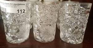 lot 112 image: CUT-CRYSTAL GLASSES