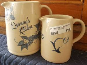 lot 122 image: CROCK-STYLE PITCHERS
