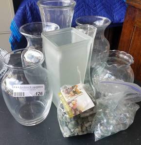 lot 126 image: ASSORTED VASES AND MORE