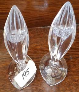lot 195 image: MARQUIS BY WATERFORD CRYSTAL CANDLESTICK HOLDERS