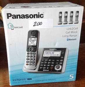 lot 200 image: PANASONIC HOME PHONE MODEL KX-TGF375 WITH LINK-TO-CELL CONECTIVITY (NEW)