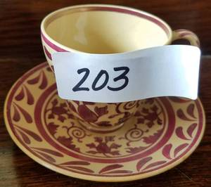 lot 203 image: VINTAGE WEDGWOOD ETRURIA ENGLAND CUP AND SAUCER SET