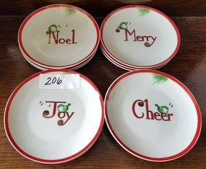 lot 206 image: LOT OF 12 CHRISTMAS PLATES