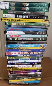 lot 153 image: LOT OF ASSORTED DVD MOVIES, XBOX GAMES