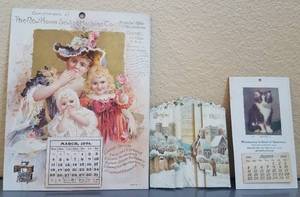 lot 152 image: ANTIQUE PROMOTIONAL CALENDARS (1894, 1897, 1901)