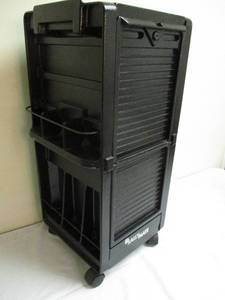 lot 8 image: Portable Sally Mate Locking Salon Trolley  Work Station.