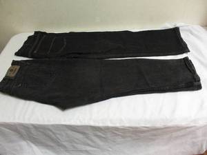 lot 36 image: 2-Pair BLACK Relaxed Fit Jeans