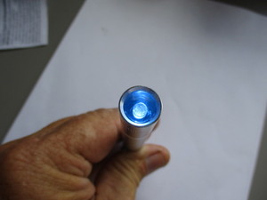 lot 129 image: NEW- Qty of 6- 5.5 BLUE LED Uv LIGHT- FLASH LIGHTS