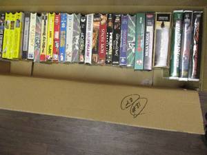 lot 81 image: Lot of 28-Mixed Artist and Titles VCR MOVIES