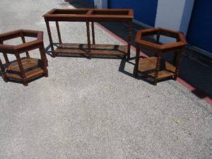 lot 29 image: 3-Wicker tables