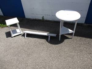 lot 35 image: Lot 2-Small Tables, And Wall Shelf