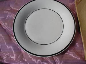 lot 71 image: About 31-Dinner Plates With 2-Black Strips