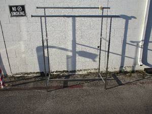 lot 110 image: 1-Double Sided Adjustable Height Clothing Rack