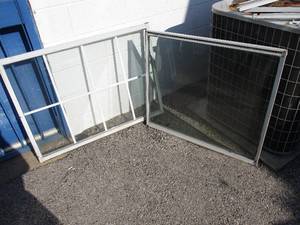 lot 115 image: Lot Of 2-Glass Windows-Great For Crafting