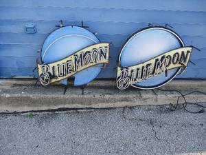 lot 119 image: 2-Blue Moon Neons-Broken