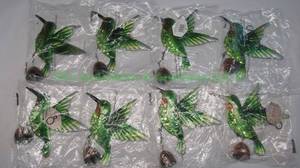 lot 21 image: New Country side metal hanging hummingbird yard decor, 8 total