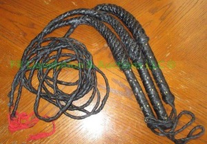 lot 58 image: All leather bull whips 3 total