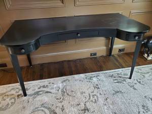 lot 4 image: Black Wood Writing Desk