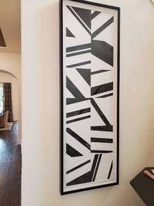 lot 21 image: Large Framed Giclee in Shadowbox Geometric Panel 1