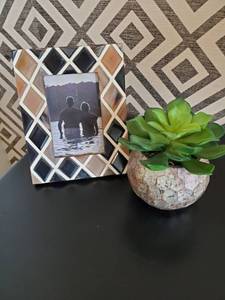 lot 54 image: Tozai Home Frame & Faux Succulent