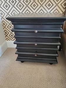 lot 55 image: Noir Ascona Three Drawer End Table