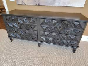 lot 75 image: Noir Four Drawer Wood Dresser