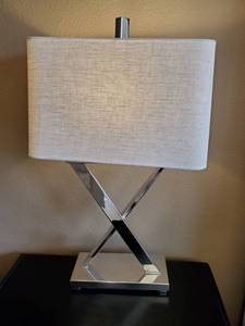 lot 80 image: Table Lamp with Metal Base
