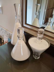 lot 88 image: Three Glass Jars with Bath Salts
