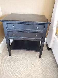 lot 84 image: Two Drawer Wooden Side Table with Shelf