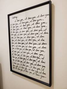 lot 102 image: Framed Darling, I Love You Print